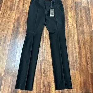 Gucci womens black wool pants size 42,44 flat front brand new uniform
